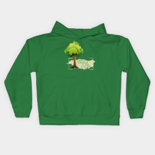 Green Life protecting Trees Kids Hoodie